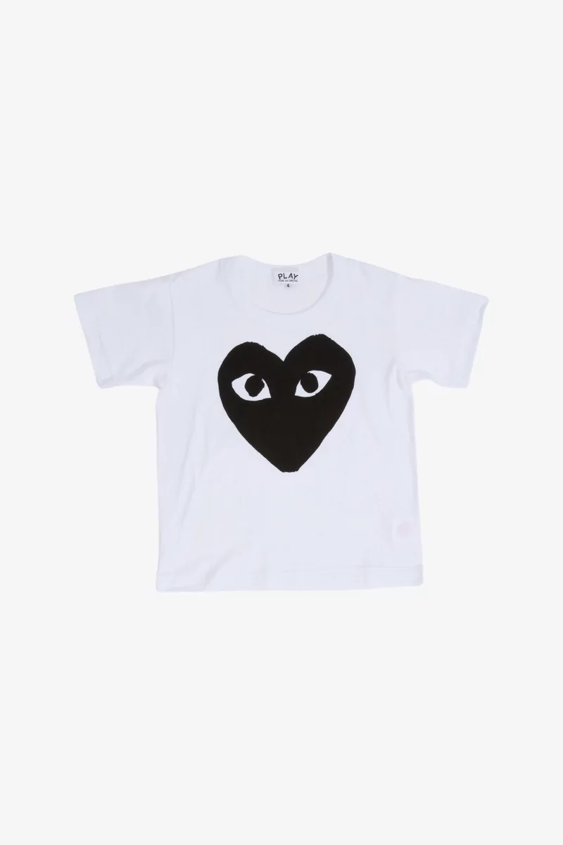 Kids T-Shirt Comme des Garçons PLAY Big Heart – White | Centre Commercial